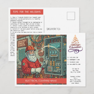 Tarjeta postal de felicitación de Navidad de la co