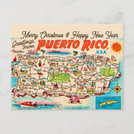 Tarjeta postal de felicitación de Navidad de Puert