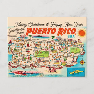 Tarjeta postal de felicitación de Navidad de Puert