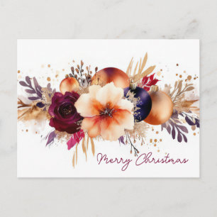 Tarjeta postal de felicitación de Navidad festiva