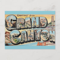 Tarjeta postal de felicitación del Gran Cañón Vint