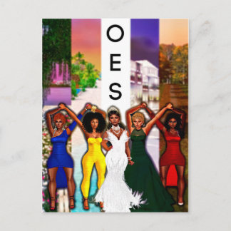 Tarjeta postal de felicitación en blanco de OES