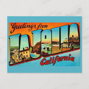 Tarjeta postal de felicitación vintage de La Jolla