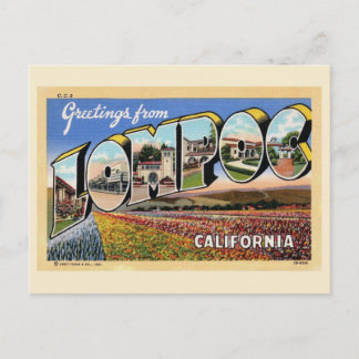 Tarjeta postal de felicitación vintage de Lompoc C