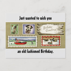 Tarjeta postal de felicitaciones de cumpleaños vin