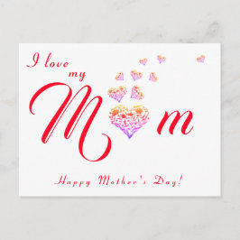 Tarjeta postal de Feliz día de la madre/Feliz cump