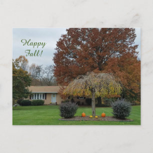 Tarjeta postal de feliz otoño