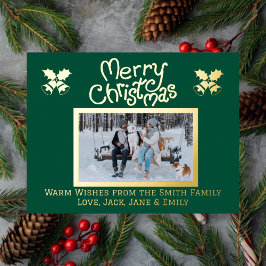 Tarjeta postal de feriado de ferias navideñas Holl