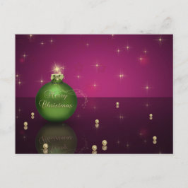 Tarjeta postal de feriado de ferry navideño para f