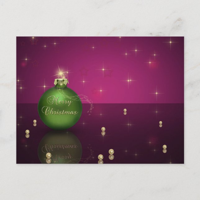 Tarjeta postal de feriado de ferry navideño para f (Anverso)