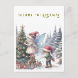 Tarjeta postal de feriado de Navidades de clase ba