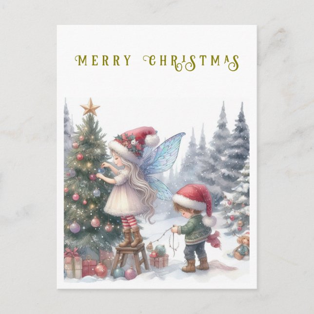 Tarjeta postal de feriado de Navidades de clase ba (Anverso)