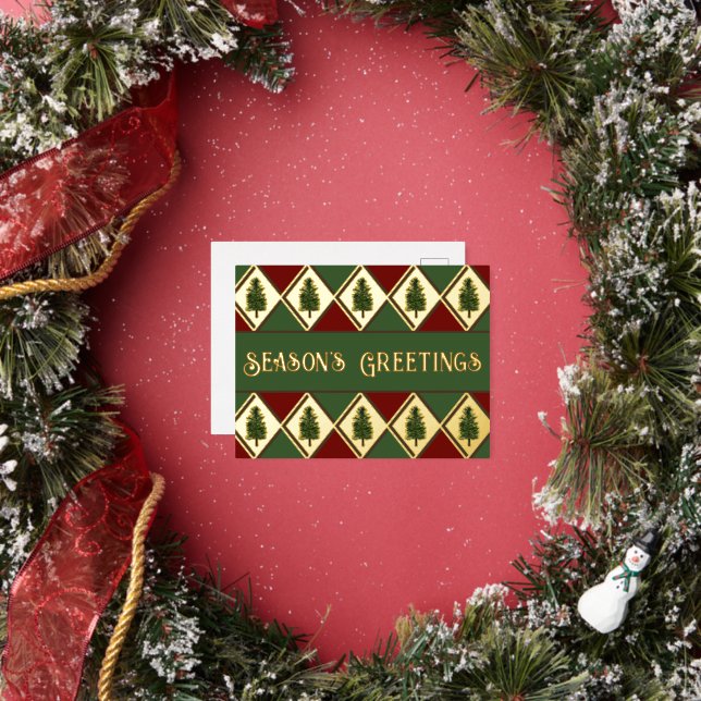 Tarjeta postal de feriado de Relieve metalizado Ha (in situ)