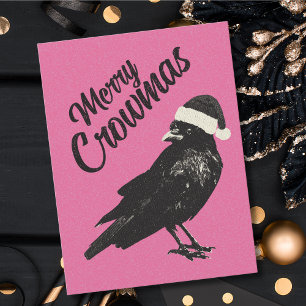 Tarjeta postal de feriado para Navidades rosados d