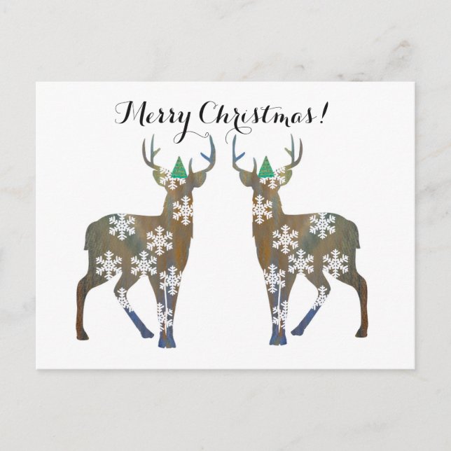 Tarjeta postal de ferry Christmas Deer (Anverso)