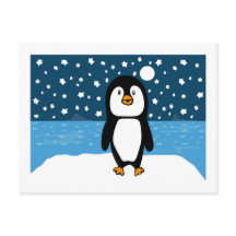 Tarjeta postal de festividad Starry Penguin