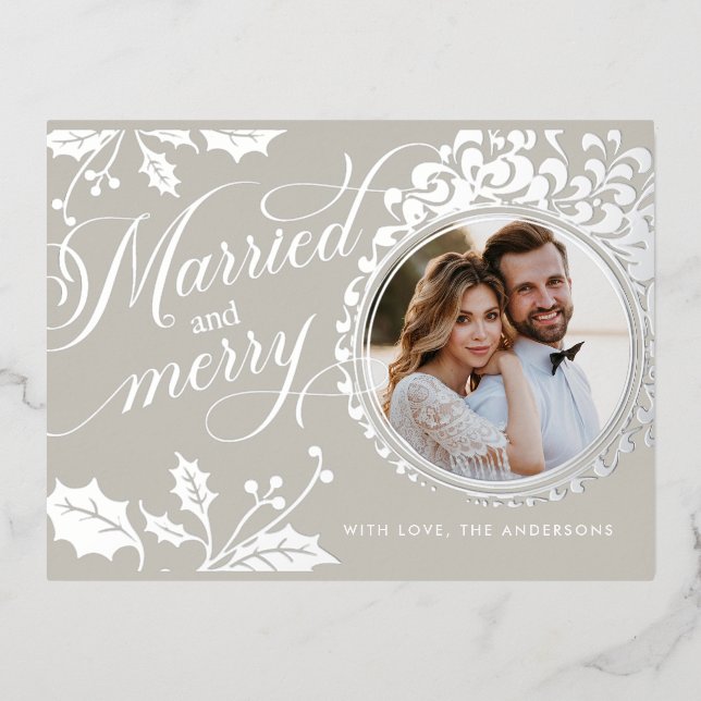 Tarjeta postal de fiesta con caligrafía elegante y (Anverso)
