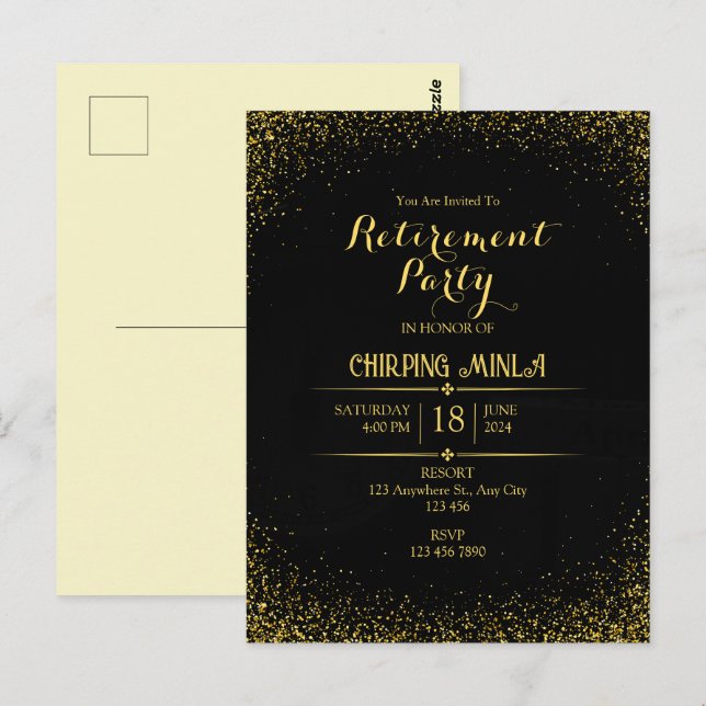 Tarjeta postal de Fiesta de Jubilación de Oro y Ne (Anverso / Reverso)