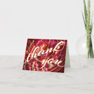 tarjeta postal de fiesta de luz de agradecimiento