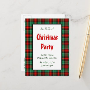 Tarjeta postal de fiesta de Navidad personalizada 