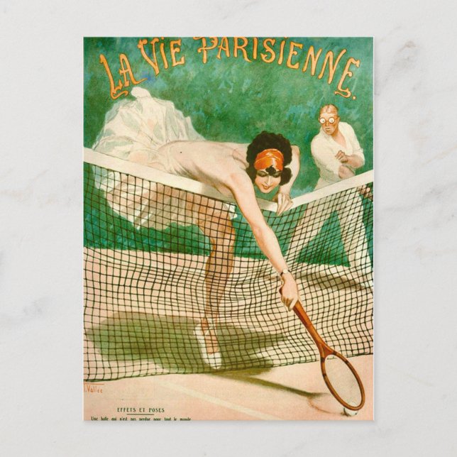 Tarjeta postal de fiesta de tenis (Anverso)