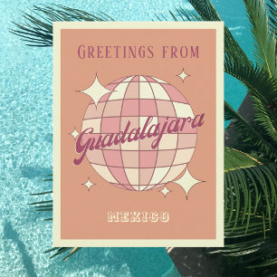 Tarjeta postal de fiesta retro vintage de Guadalaj