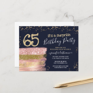 Tarjeta postal de fiesta sorpresa de pastel de cum
