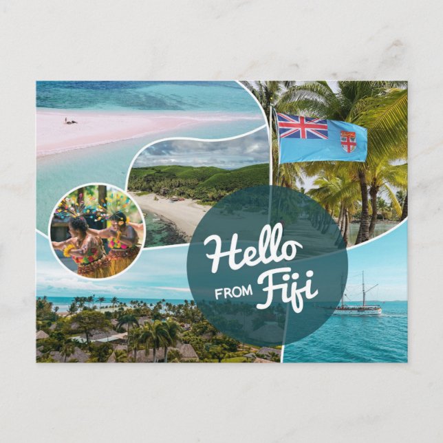 Tarjeta Postal de Fiji Hola (Anverso)