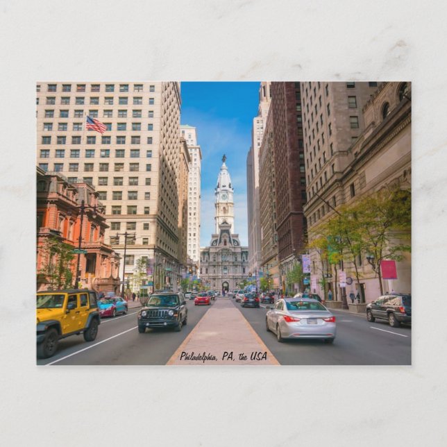 Tarjeta postal de Filadelfia (Anverso)
