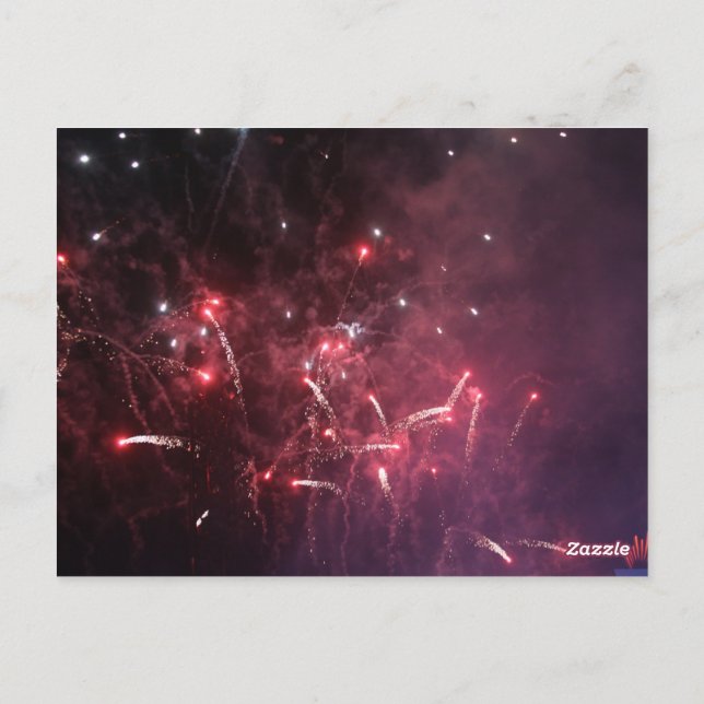 Tarjeta postal de Fireworks (Reverso)