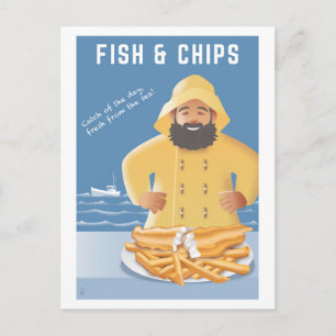 Tarjeta postal de Fish and Chips
