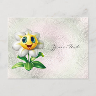 Tarjeta Postal de Flor Blanca