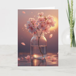 Tarjeta postal de flor de cerezo - Sakur elegante