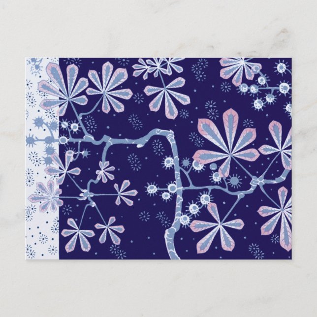 Tarjeta postal de flor de escarcha de Damask (Anverso)