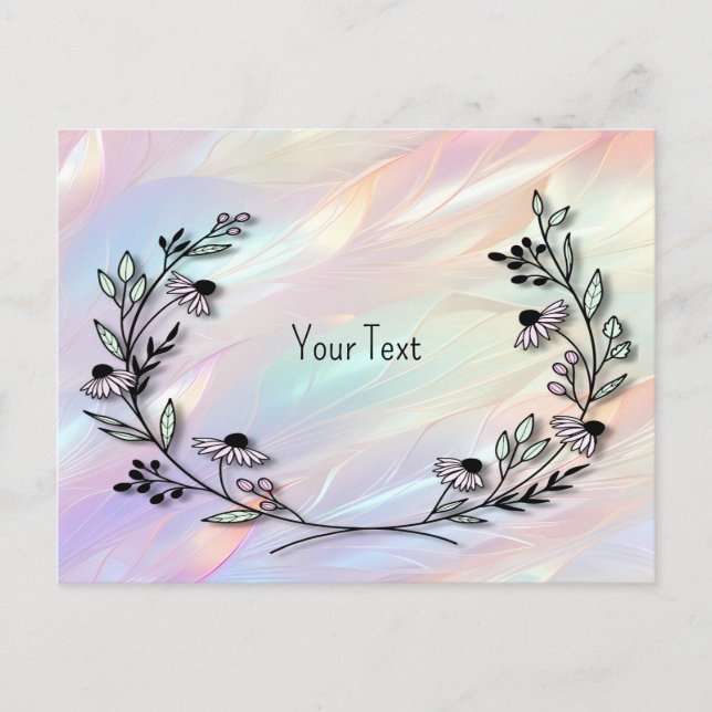 Tarjeta Postal de Flor Mínima (Anverso)