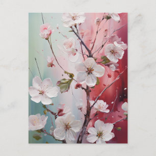 Tarjeta postal de flores de primavera