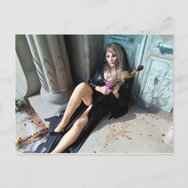 Tarjeta postal de flores muertas amplificadas (Anverso)