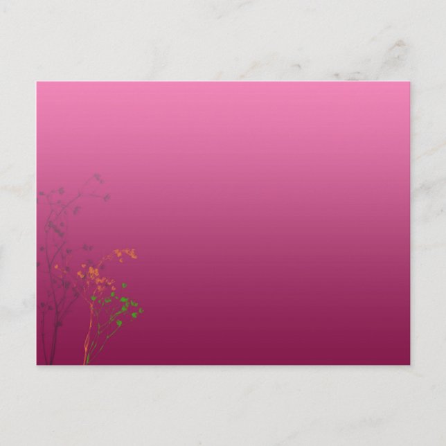 tarjeta postal de flores retro (Anverso)