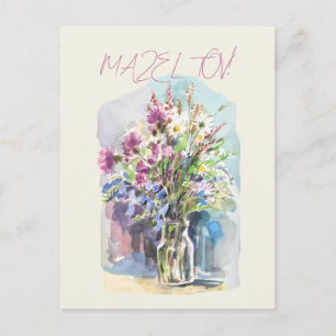 Tarjeta postal de flores silvestres