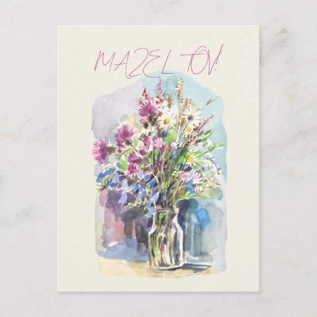 Tarjeta postal de flores silvestres (Anverso)