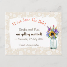 Tarjeta Postal de Flores Silvestres para Guardar l