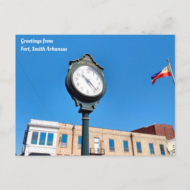 Tarjeta postal de Fort Smith, Arkansas (Anverso)