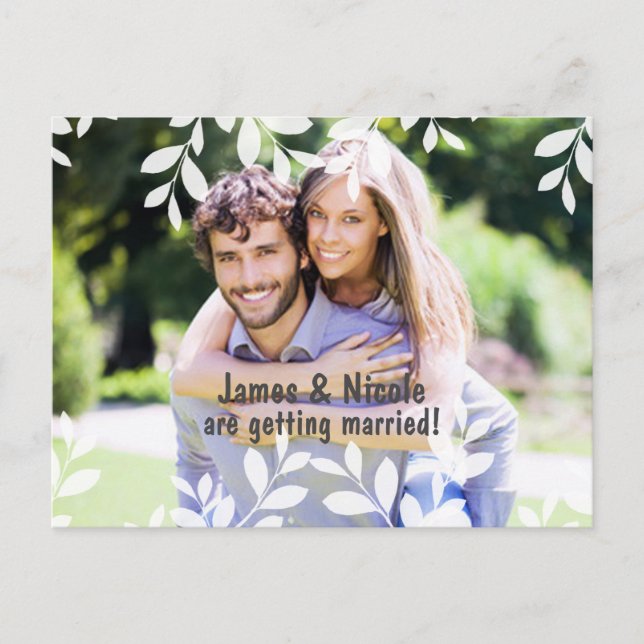 Tarjeta Postal de Foto Botánica Moderna de Hojas B (Anverso)