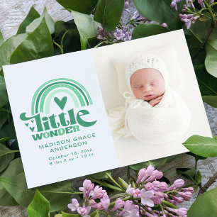 Tarjeta postal de foto de anuncio de nacimiento