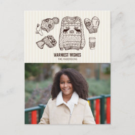 Tarjeta postal de foto de artículos esenciales par