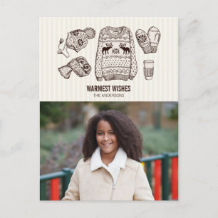 Tarjeta postal de foto de artículos esenciales par
