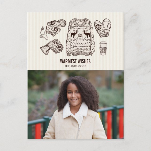 Tarjeta postal de foto de artículos esenciales par (Anverso)