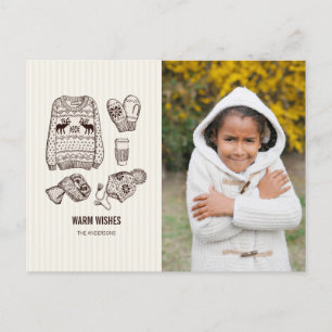 Tarjeta postal de foto de artículos esenciales par