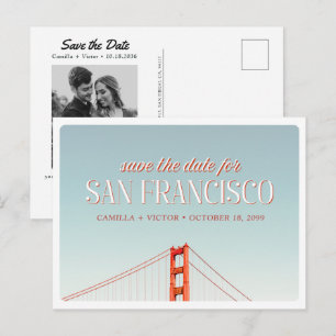 Tarjeta Postal de Foto de Boda en San Francisco pa