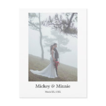 Tarjeta Postal de Foto de Boda Personalizada Para 